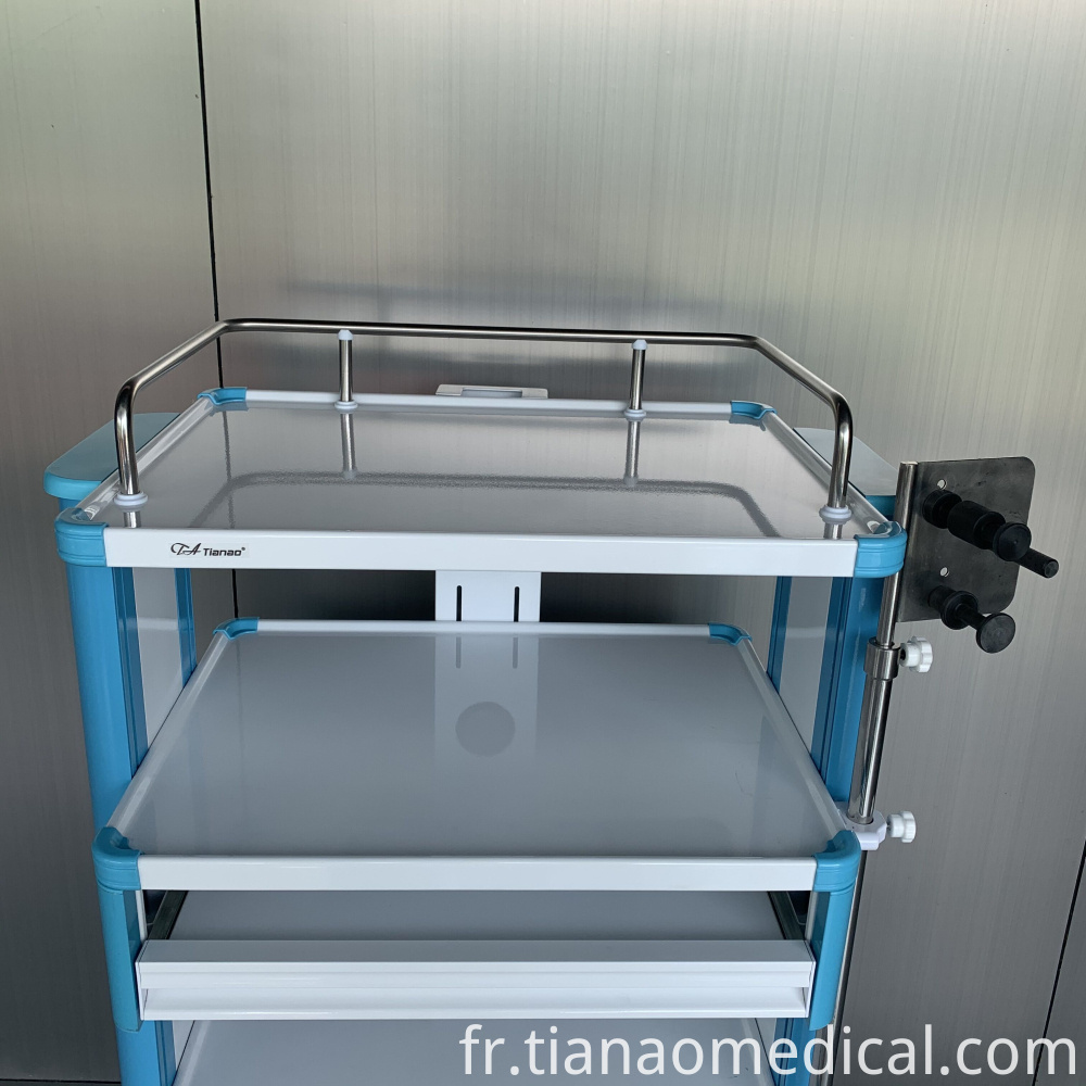 Chariot d'instrument d'alliage d'aluminium d'hôpital Hospital Aluminum Alloy Instument Trolley